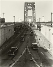 George Washington Bridge, New York; Berenice Abbott, American, 1898 - 1991, New York, New York, United States; 1937; Gelatin