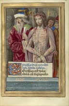 Ecce Homo; Jean Pichore, French, died 1521, active about 1490 - 1521, Paris, France; about 1500; Tempera colors, ink and gold