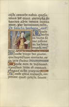Saint Barbara; Master of Jacques de Besançon, French, active about 1480 - 1500, Paris, France; about 1500; Tempera colors, ink