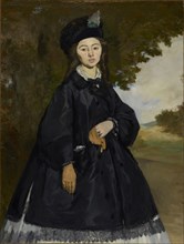 Portrait of Madame Brunet; Édouard Manet, French, 1832 - 1883, France; about 1861 - 1863, reworked by 1867; Oil on canvas