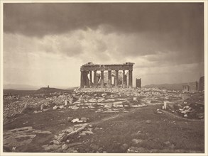 View of the Athenian Acropolis from the East; William J. Stillman, American, 1828 - 1901, Greece; 1870; Carbon print; 17.9 × 24