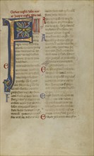 Decorated Initial P; Sicily, probably, Italy; late 12th century; Ink on parchment; Leaf: 24.6 x 16.2 cm, 9 11,16 x 6 3,8 in