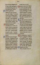 Text Page; Sicily, probably, Italy; late 12th century; Ink on parchment; Leaf: 24.6 x 16.2 cm, 9 11,16 x 6 3,8 in