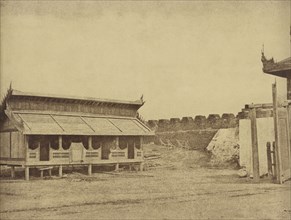 No. 70. Amerapoora. Guardhouse, at the Ooh-nein Gate; Capt. Linnaeus Tripe, English, 1822 - 1902, Calcutta, India; 1855; Salted