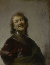 Rembrandt Laughing; Rembrandt Harmensz. van Rijn, Dutch, 1606 - 1669, Netherlands; about 1628; Oil on copper; 22.2 × 17.1 cm
