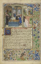 The Author Hears the Story of Gillion de Trazegnies; Lieven van Lathem, Flemish, about 1430 - 1493, David Aubert, Flemish