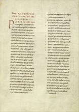 Text Page; Lorsch, Germany; about 826 - 838; Tempera colors on parchment; Leaf: Leaf: 31.6 x 24 cm, 12 7,16 x 9 7,16 in