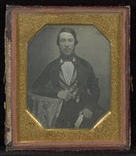 Portrait of a Man at a Table; Mexico; October 21, 1847; Daguerreotype
