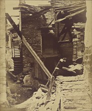 Destroyed house, after an earthquake near Viege, Valais, Switzerland; Bisson Frères, French, active 1840 - 1864, Switzerland