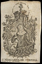 S. Margarita de Cortona, Collection of Mexican religious engravings, St. Margaret of Cortona