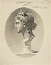 Head of the Didymaean or androgynous Apollo, Society of Dilettanti drawings, prints, and letters, 1806-1880, Pencil on paper