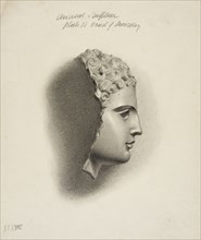 Head of Mercury, side view, Society of Dilettanti drawings, prints, and letters, 1806-1880, Pencil on paper, between 1809