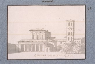 Sotriarchalio Sancti Laurenta Basilica, Dessins, Castellan, A. L., Antoine Laurent, 1772-1838, Pencil, ink and wash on paper