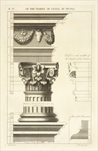 Profile on the middle of the capital of the columns; Cornice of the basement; Base of the basement, The ancient buildings of