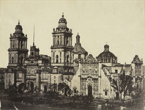 Cathedral de Mexico, Views of Mexico City and environs, Charnay, Désiré, 1828-1915, Albumen, 1858, Title from caption written