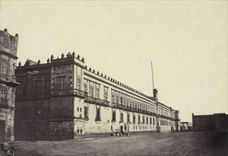 Palacio de Mexico, Views of Mexico City and environs, Charnay, Désiré, 1828-1915, Albumen, 1858, Title from caption written