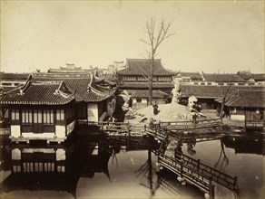 Shanghai, Bird-singing competition at the tea pavilion near the City God Temple, Shanghai, Views of 19th-century Shanghai