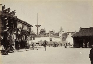Guild compound in the International Settlement, Shanghai, Views and scenes of China, Albumen, ca. 1895