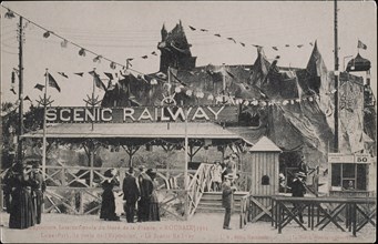 Luna Park, la perle de l'Exposition, le Scénic Railway, Laffineur-Samin, Collotype, 1911, Exposition Internationale du Nord