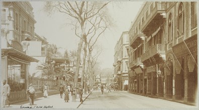 Terrasse de l'Hotel Shepherd, Basse Egypte Janvier 1906, Travel albums from Paul Fleury's trips to the Middle East