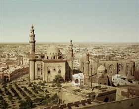 Exterior view of the mosque of Sultan Hassan, Cairo, Egypt 1906, Travel albums from Paul Fleury's trips to the Middle East