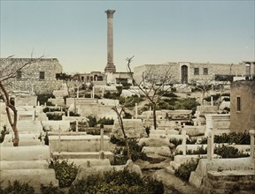 View of the acropolis, Alexandria, Egypt, looking towards Pompey's Pillar 1906, Travel albums from the Middle East