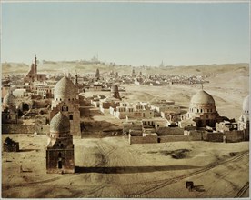 View of the Tombs of the Caliphs, Cairo, Egypt 1906, Travel albums from Paul Fleury's trips to the Middle East