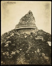 El Caracol o Templo Masonico, Views of Aztec, Maya, and Zapotec ruins in Mexico, Charnay, Désiré, 1828-1915, Gelatin developing