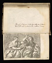 Glama-Stroberle, Joaõ, 1708-1792, pencil, ink, chalk, wash, 1741, Sketchbook II of III is bound in contemporary vellum and dated