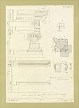 Autografi delle tavole della prima edizione dell' opera, degli Elementi della architettura civile, Vannini, Giuseppe, pen