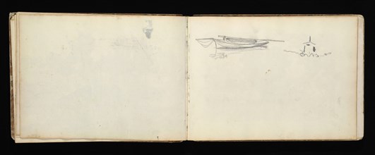 Sketchbook with manuscript notes Félix Bracquemond, Bracquemond, Félix, 1833-1914, pencil, pen, ink, and watercolor, ca. 1868