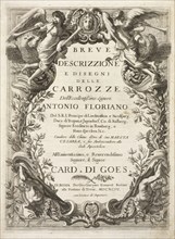 Title-page, Breve descrizzione e disegni delle carrozze dell'eccellentissimo signore Antonio Floriano, del S.R.I. prencipe