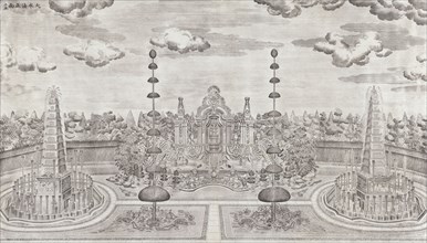 Yuan Ming Yuan, engraving, 1783-1786, The set of twenty views of the European Pavilions at the Garden of Perfect Clarity