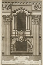 Prospetto del finestrone con suoi ornamenti nel mezzo della naue maggiore per fianco nella Basilica di S. Gio. in Laterano