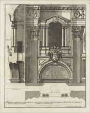 Finestrone con tutti li suoi ornamenti posto sopra la porta principale della naue maggiore della Basilica di S. Giouanni