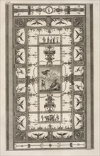 Planche 43: Voute de la galerie. Description des bains de Titus, ou, Collection des peintures trouvées dans les ruines