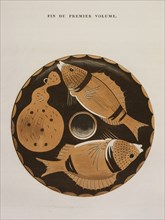 Vignette with fish, Collection des vases grecs de M. le comte de Lamberg, Laborde, Alexandre, comte de, 1773-1842, Engraving