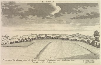 Prospect of Newberry from the South between Winchester and Silchester Road/June 28, 1723, Itinerarium curiosum: or, An account