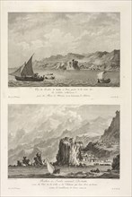 Vuë du Rocher de Scylla, Vuë d'Écueil de Scylla, Voyage pittoresque, ou, Description des royaumes de Naples et de Sicile
