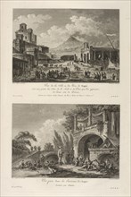 Vuë prise dans les Environs de Reggio, Vuë du Port de Reggio, Voyage pittoresque, ou, Description des royaumes de Naples
