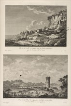 Vuë de la Ville de Gerace, près de l'ancienne Ville de Locres, Vuë de la Tour de Pagliapoli, et des Ruines de Locres, Voyage