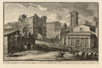 Chiesa di S. Giorgio in Velabro, Delle magnificenze di Roma antica e moderna, Vasi, Giuseppe, 1710-1782, Engraving, 1747-1761
