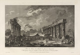 Vue des Ruines du Temple de Junon, a Metapontum, Voyage pittoresque, ou, Description des royaumes de Naples et de Sicile