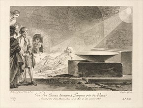 No. 89: Vue d'un Caveau decouvert a Pompeia pres du Vesuve, Chamfort, Sebastien-Roch-Nicholas, 1740?-1794, Fragonard, Jean