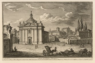 Chiesa di S. S. Pietro, e Marcellino, Delle magnificenze di Roma antica e moderna, Vasi, Giuseppe, 1710-1782, Engraving, 1747