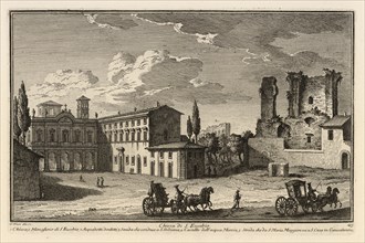 Chiesa di S. Eusebio, Delle magnificenze di Roma antica e moderna, Vasi, Giuseppe, 1710-1782, Engraving, 1747-1761, plate 49