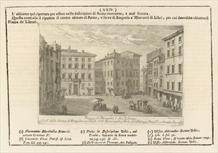 Piazza di Pasquino, ò dei Librari, Delle magnificenze di Roma antica e moderna, Vasi, Giuseppe, 1710-1782, Engraving, 1747-1761