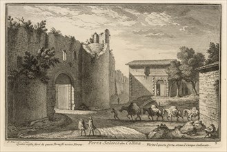 Porta Salaria olim Collina, Delle magnificenze di Roma antica e moderna, Vasi, Giuseppe, 1710-1782, Engraving, 1747-1761, plate