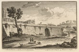 Porta Fabrica, Delle magnificenze di Roma antica e moderna, Vasi, Giuseppe, 1710-1782, Engraving, 1747-1761, plate 17, volume 1