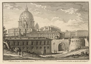 Porta Cavalleggieri ot. Posterula, Delle magnificenze di Roma antica e moderna, Vasi, Giuseppe, 1710-1782, Engraving, 1747-1761